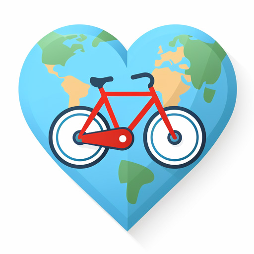 Heart Love for Cycling around the World